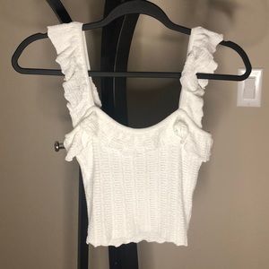 Zara ruffle sleeve tank top